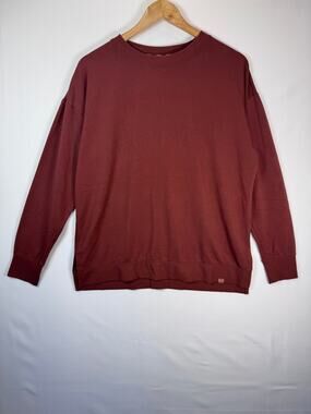 Alpine Design Sweatshirt Women’s L Rust Modal Blend Oversized Crewneck Pullover
